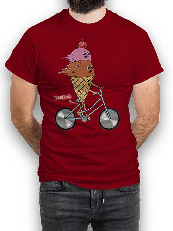 Icecream Bike T-Shirt bordeaux L