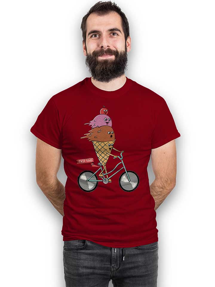 icecream-bike-t-shirt bordeaux 2