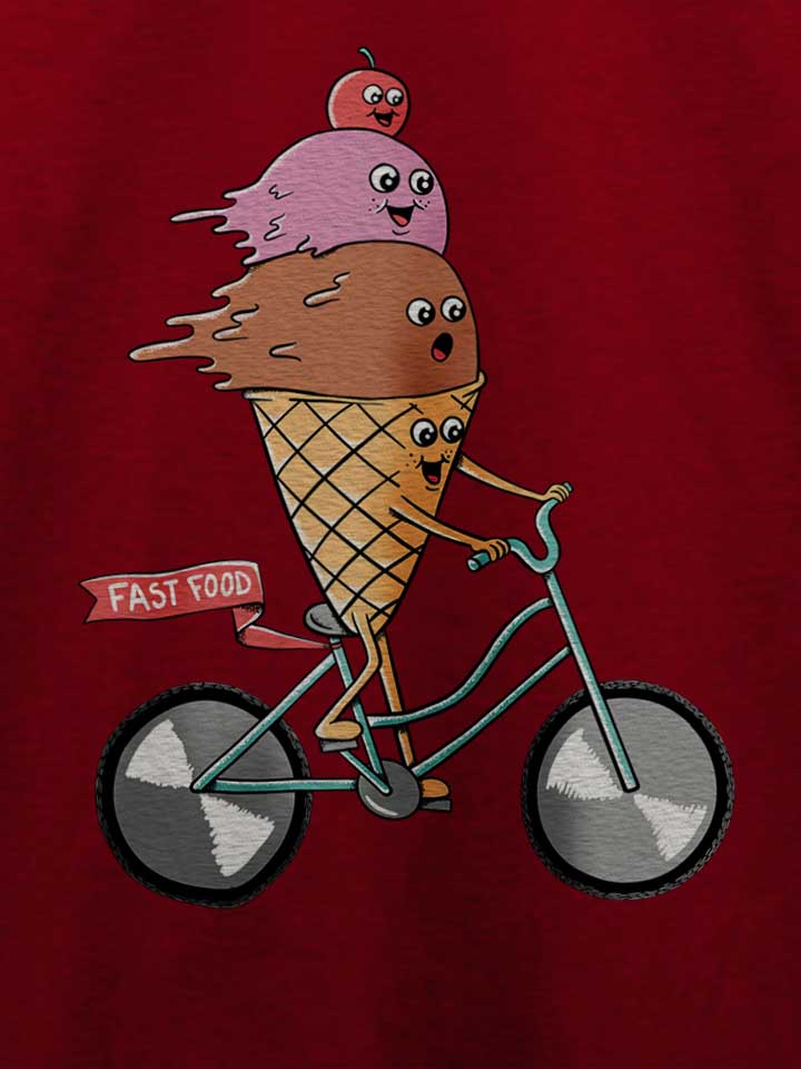 icecream-bike-t-shirt bordeaux 4