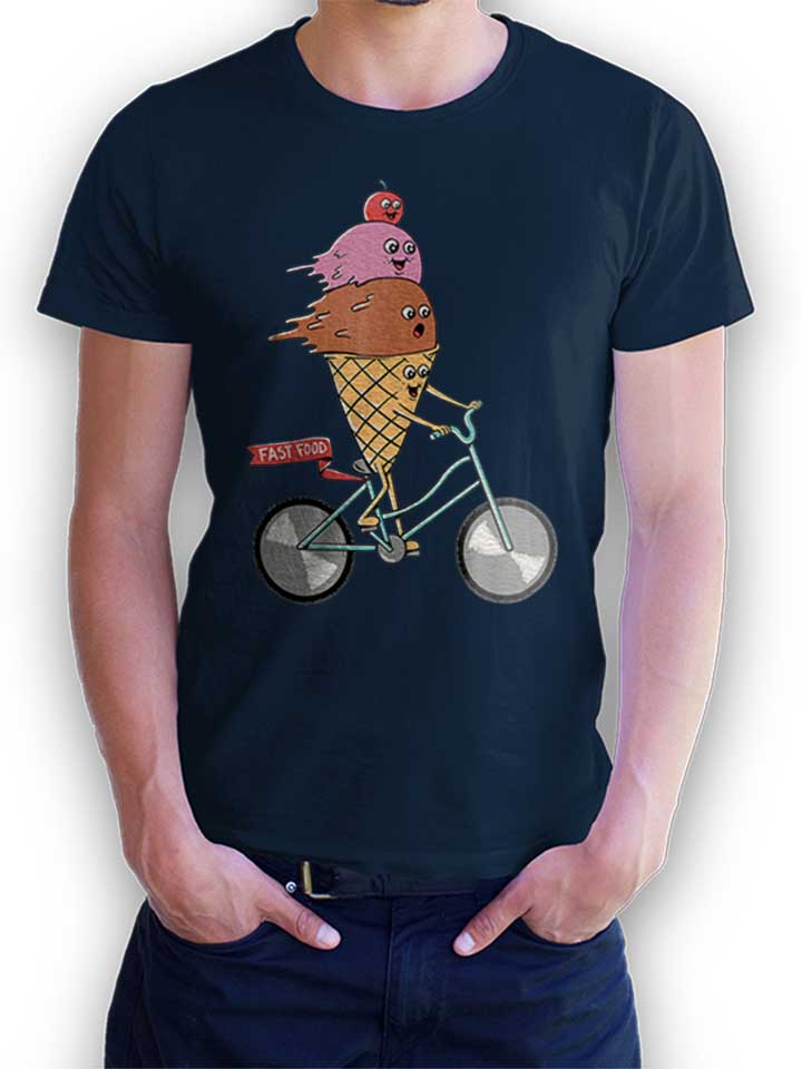icecream-bike-t-shirt dunkelblau 1