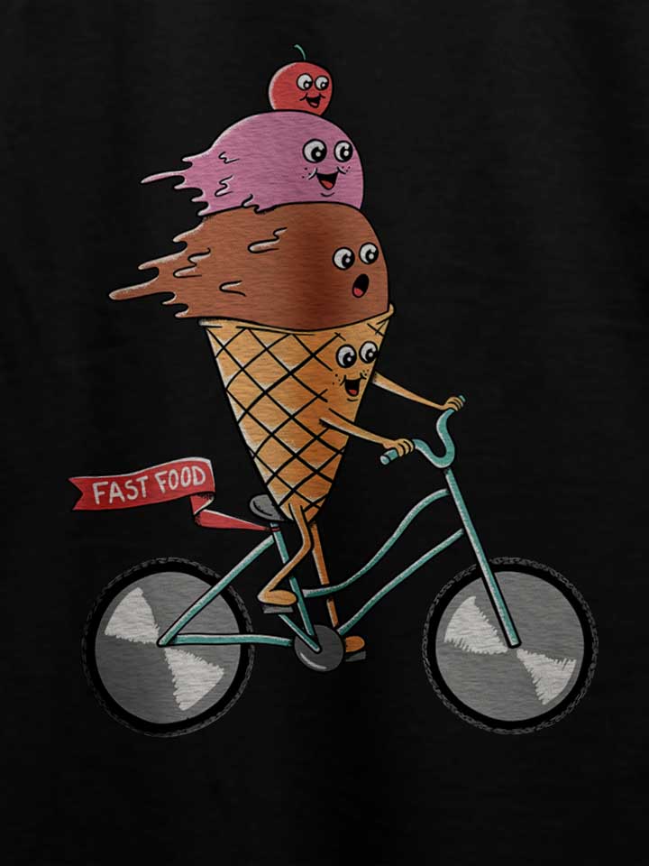 icecream-bike-t-shirt schwarz 4