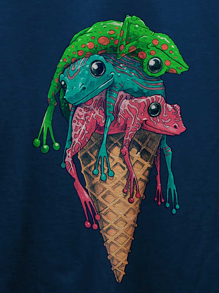 icecream-frogs-t-shirt dunkelblau 4