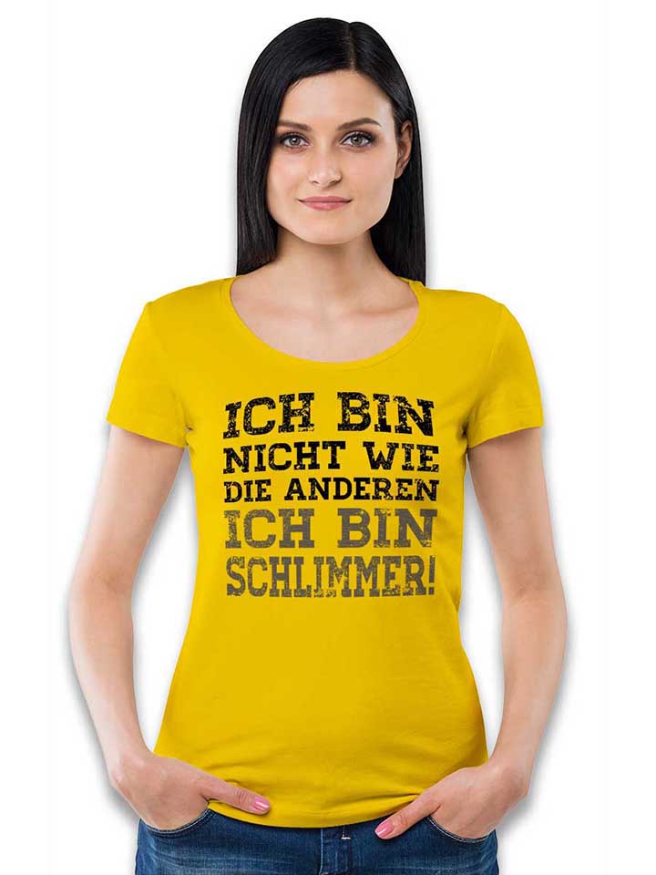 ich-bin-nicht-wie-die-anderen-damen-t-shirt gelb 2