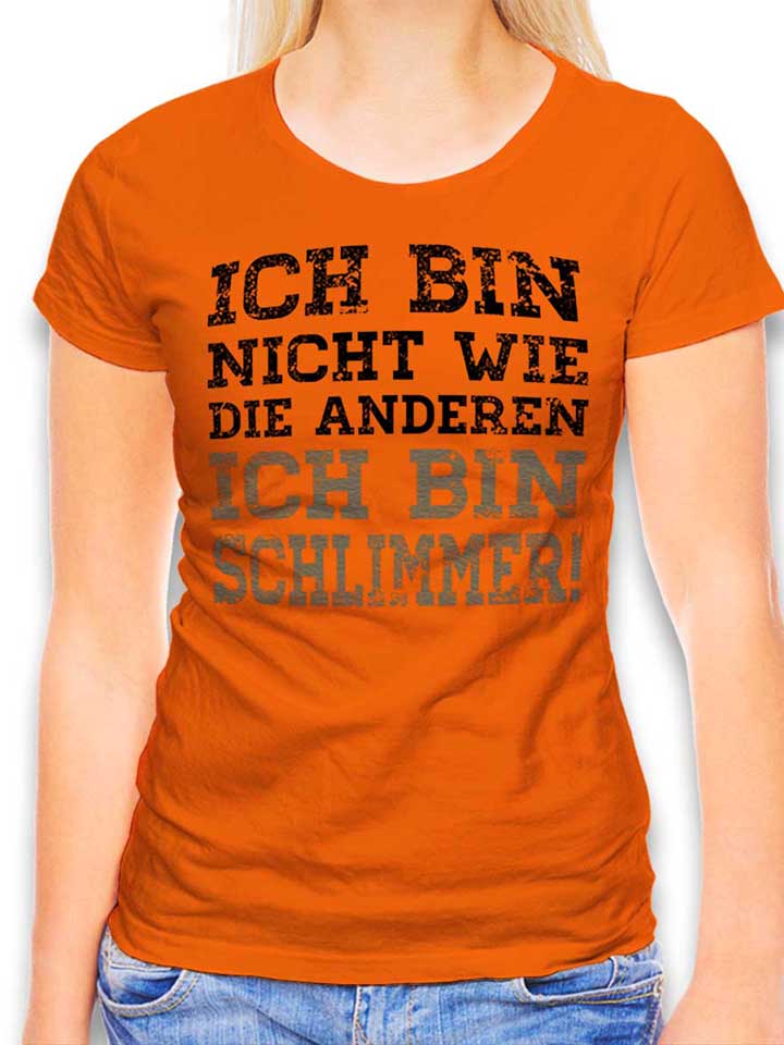 ich-bin-nicht-wie-die-anderen-damen-t-shirt orange 1
