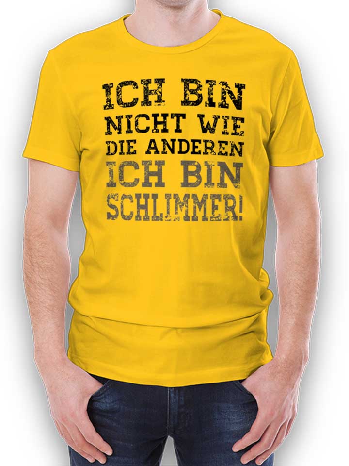 Ich Bin Nicht Wie Die Anderen T-Shirt giallo L