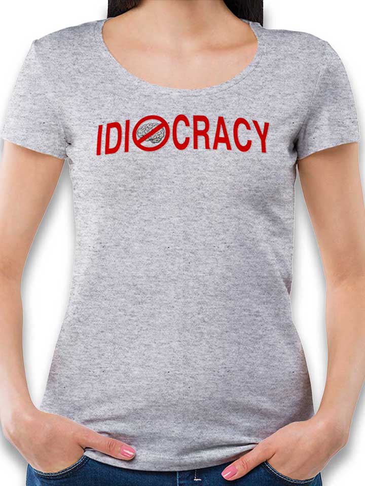 Idiocracy 2 Damen T-Shirt grau-meliert L