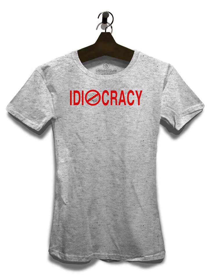idiocracy-2-damen-t-shirt grau-meliert 3