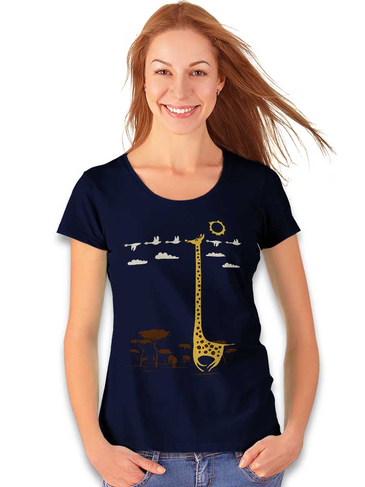 im-like-a-bird-giraffe-damen-t-shirt dunkelblau 2