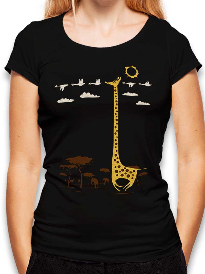 Im Like A Bird Giraffe Damen T-Shirt schwarz L