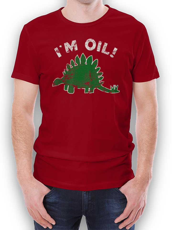 Im Oil Vintage T-Shirt bordeaux L
