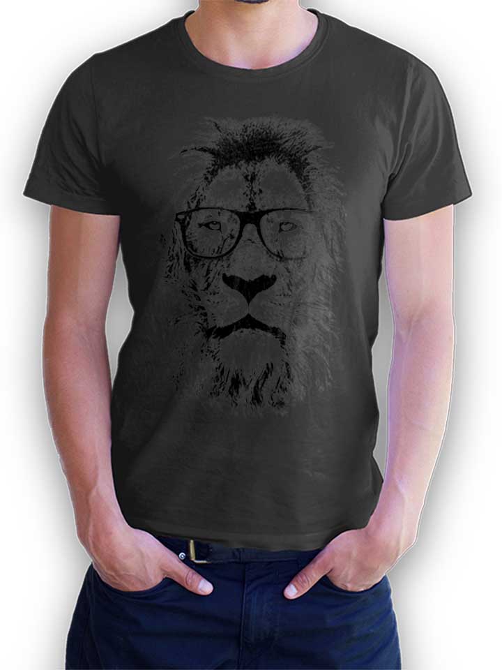 Intellectual Lion T-Shirt gris-fonc L