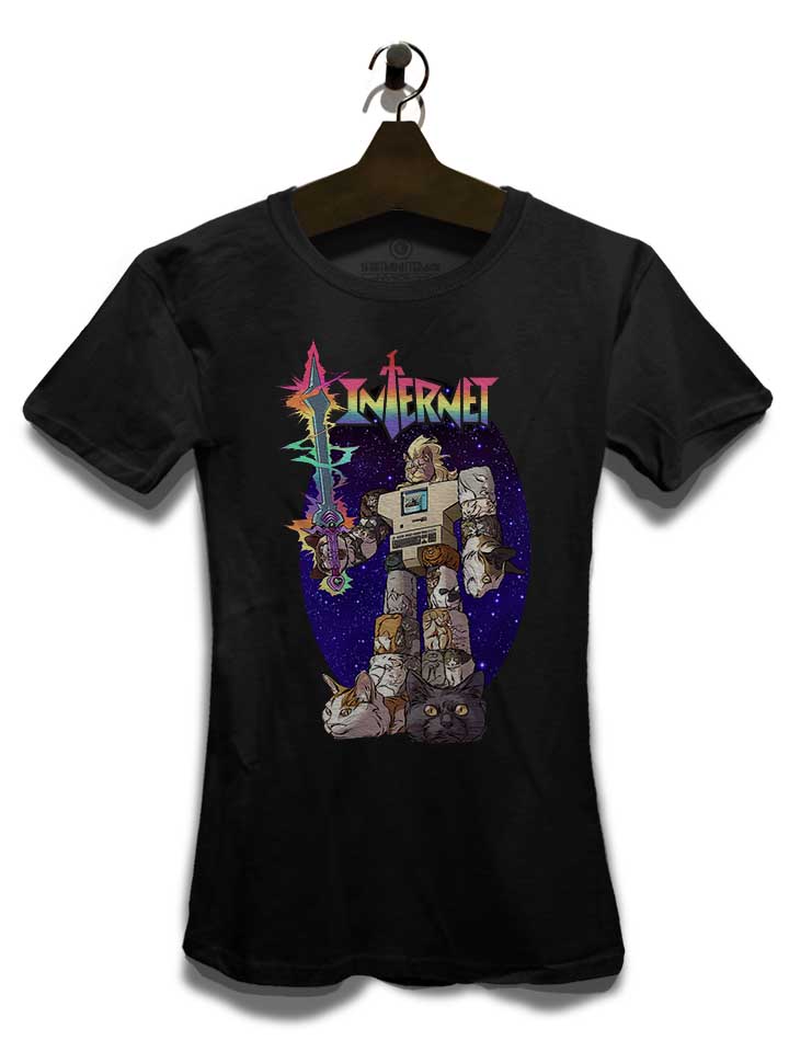 internet-cat-robot-damen-t-shirt schwarz 3
