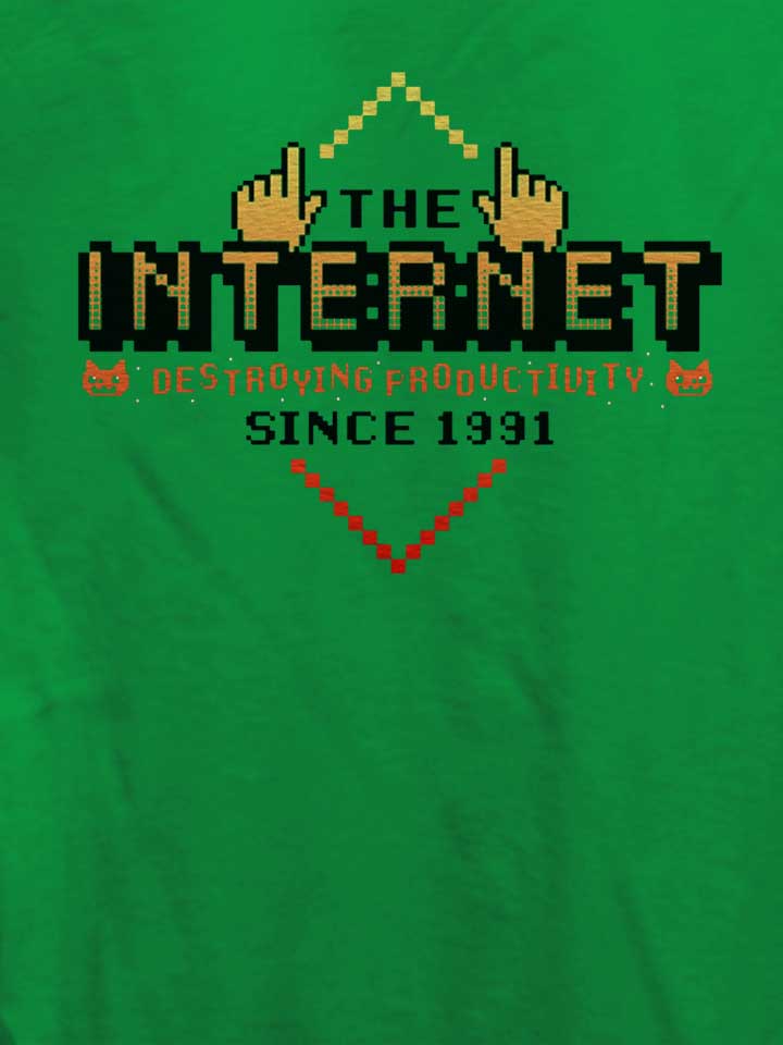 internet-destroying-productivity-damen-t-shirt gruen 4