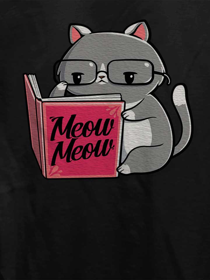 introvert-book-cat-damen-t-shirt schwarz 4