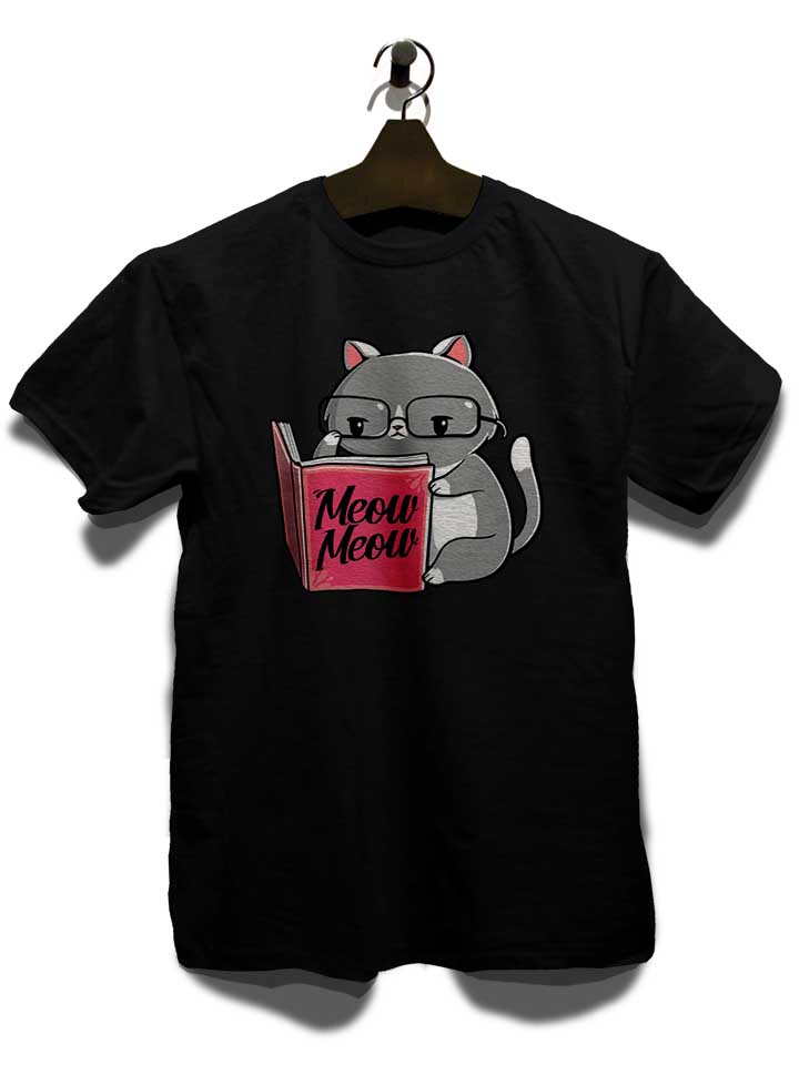 introvert-book-cat-t-shirt schwarz 3