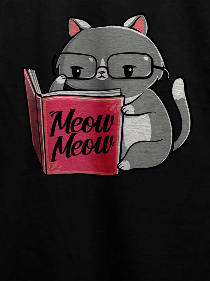 introvert-book-cat-t-shirt schwarz 4