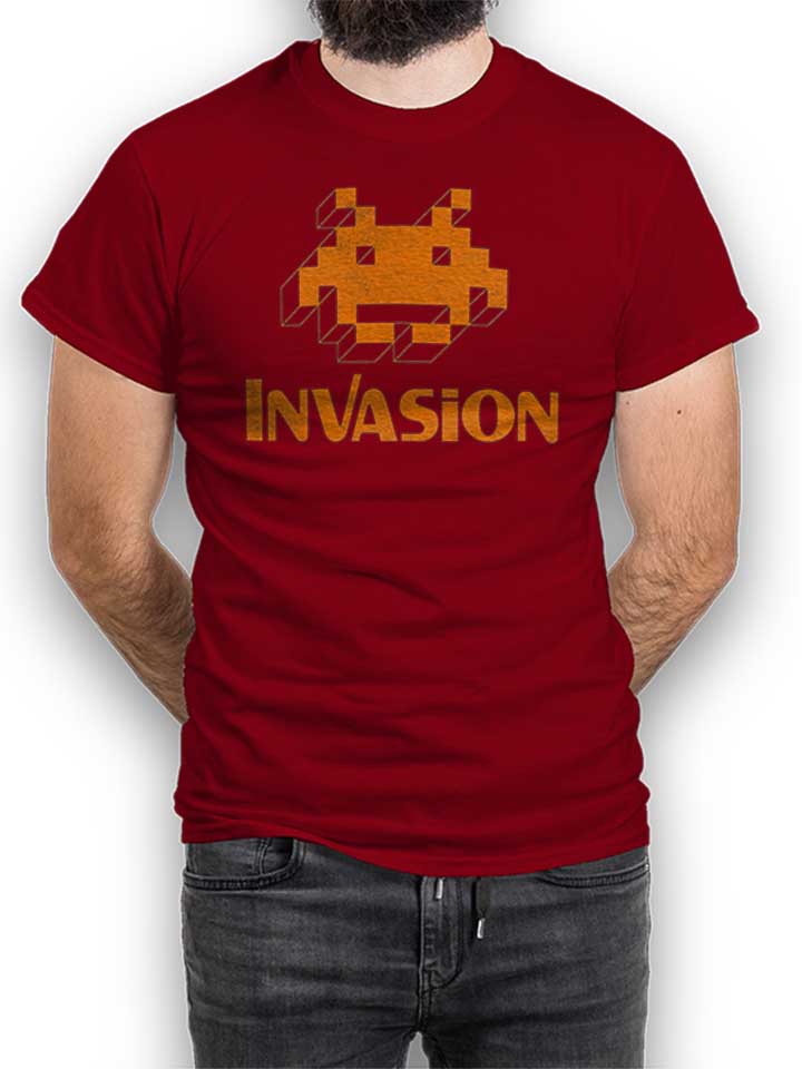 Invasion T-Shirt bordeaux L