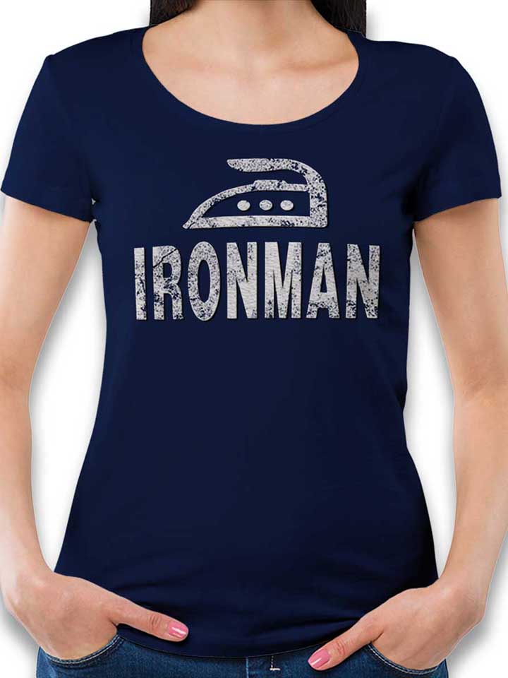 Ironman Damen T-Shirt dunkelblau L