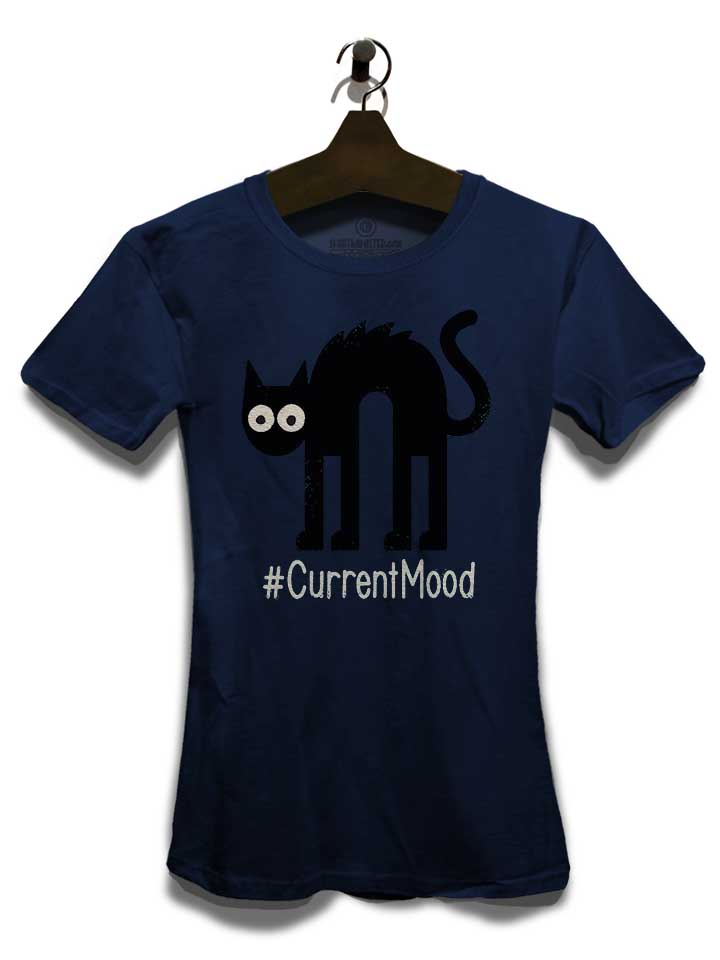irritated-cat-damen-t-shirt dunkelblau 3
