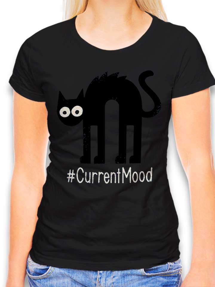 irritated-cat-damen-t-shirt schwarz 1