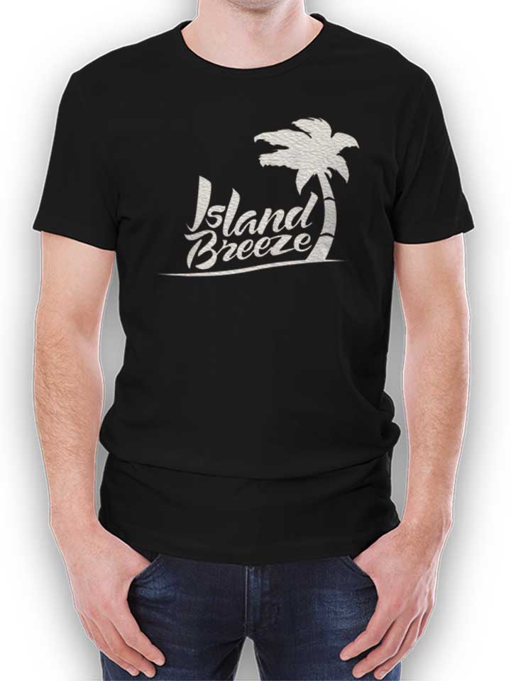Island Breeze Weiss Camiseta negro L