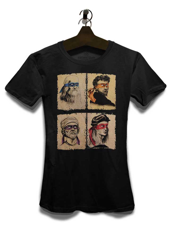 italian-artists-turtles-damen-t-shirt schwarz 3