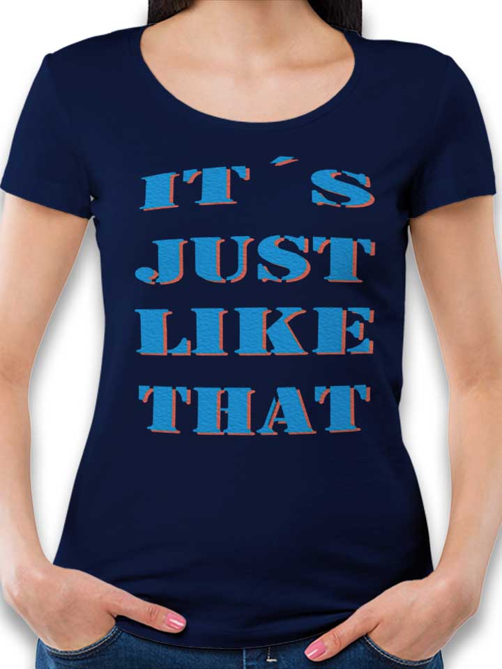 Its Just Like That Damen T-Shirt dunkelblau L