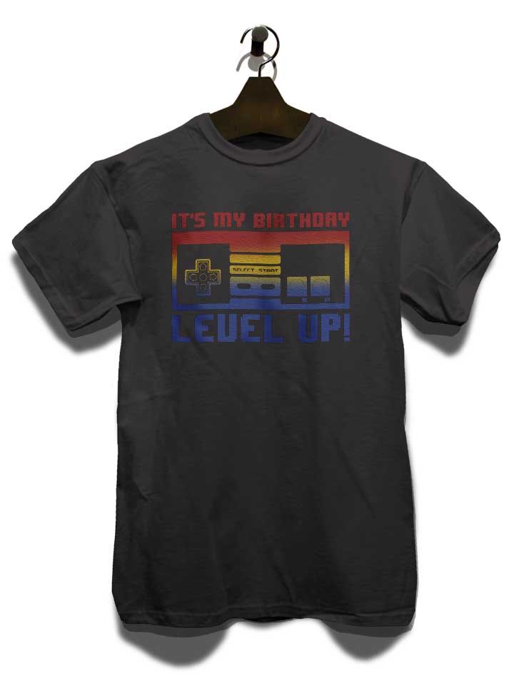 its-my-birthday-level-up-t-shirt dunkelgrau 3