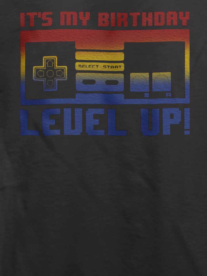its-my-birthday-level-up-t-shirt dunkelgrau 4