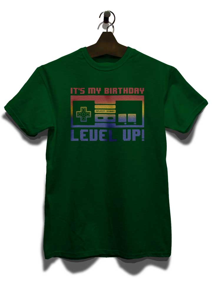 its-my-birthday-level-up-t-shirt dunkelgruen 3