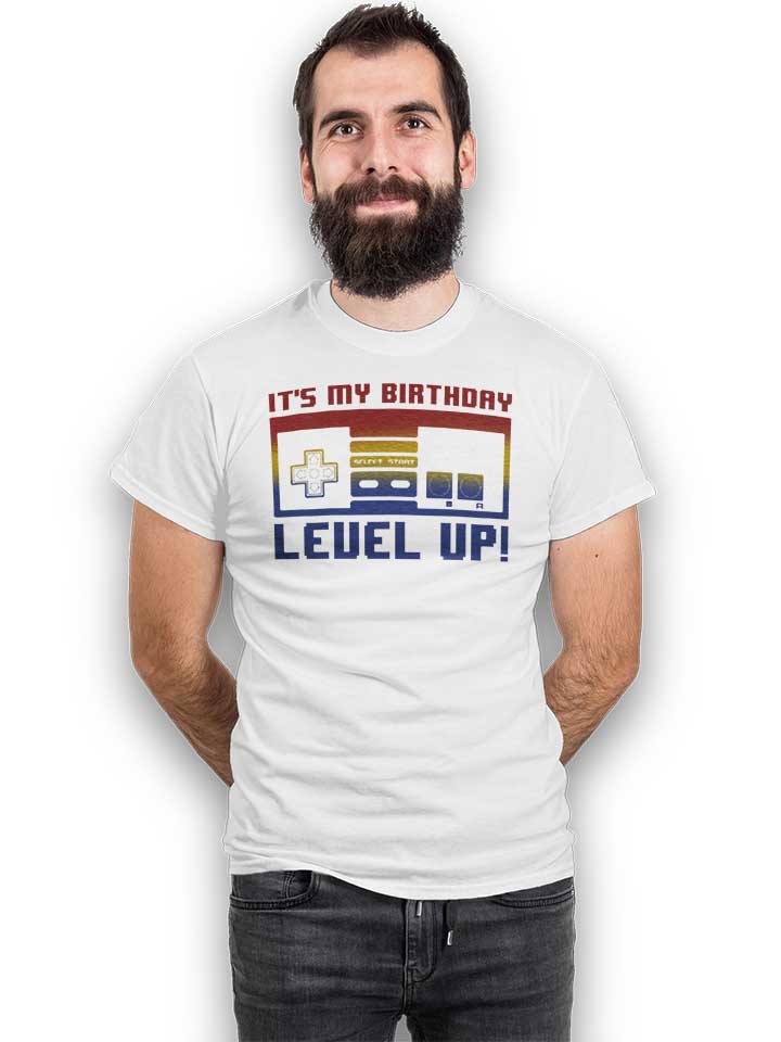 its-my-birthday-level-up-t-shirt weiss 2