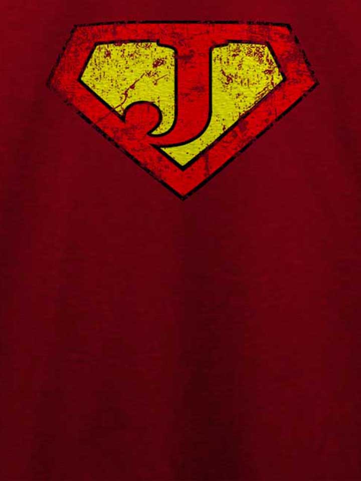 j-buchstabe-logo-vintage-t-shirt bordeaux 4