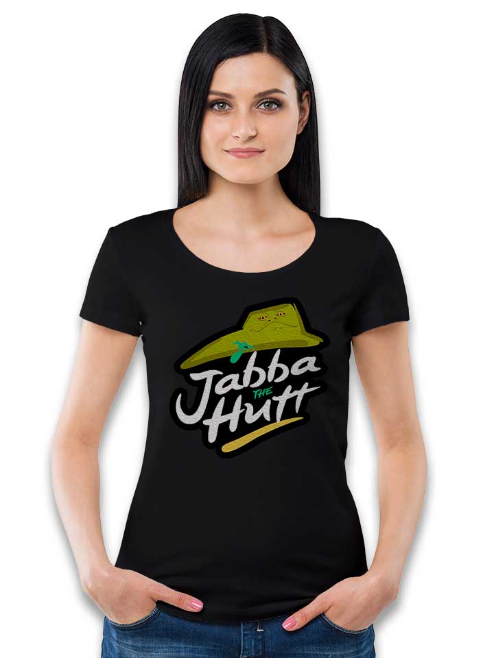 jabba-the-pizza-hutt-damen-t-shirt schwarz 2