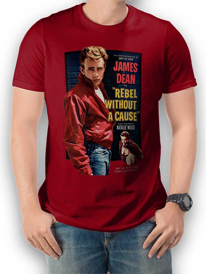 James Dean Rebel Without A Cause T-Shirt bordeaux L