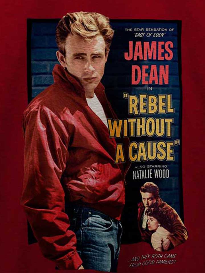 james-dean-rebel-without-a-cause-t-shirt bordeaux 4