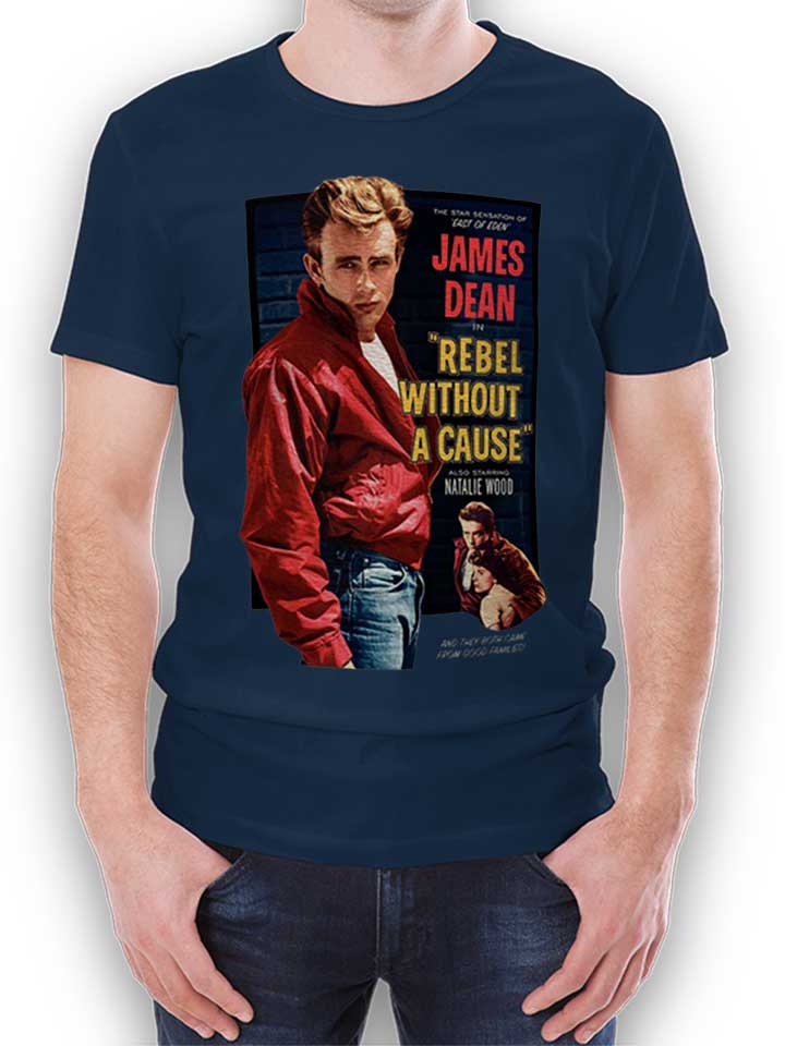 James Dean Rebel Without A Cause T-Shirt dunkelblau L