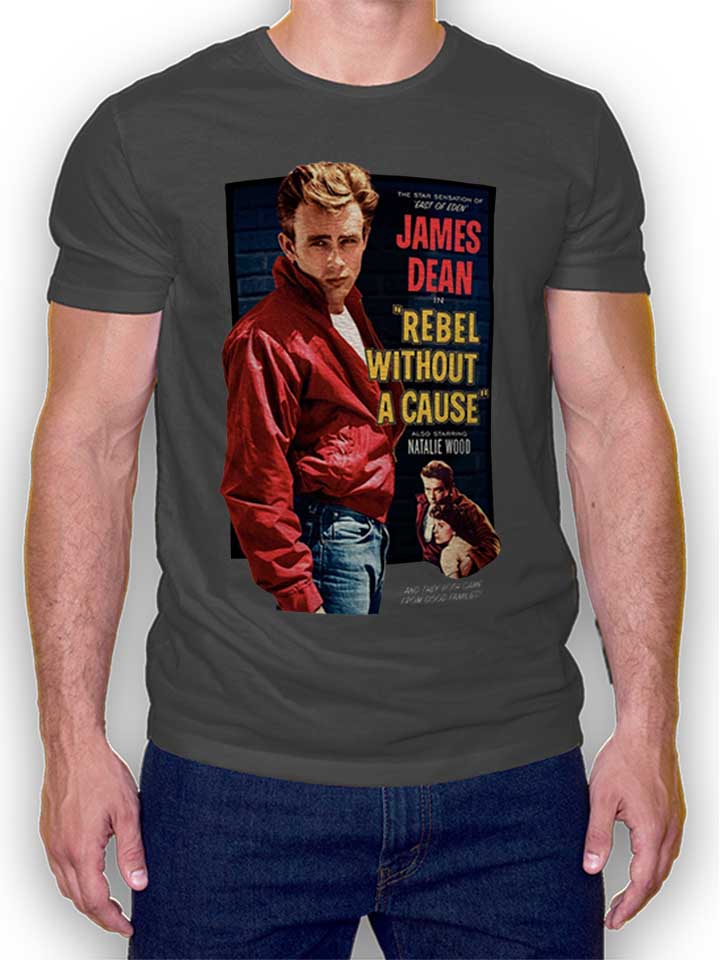 James Dean Rebel Without A Cause T-Shirt grigio-scuro L