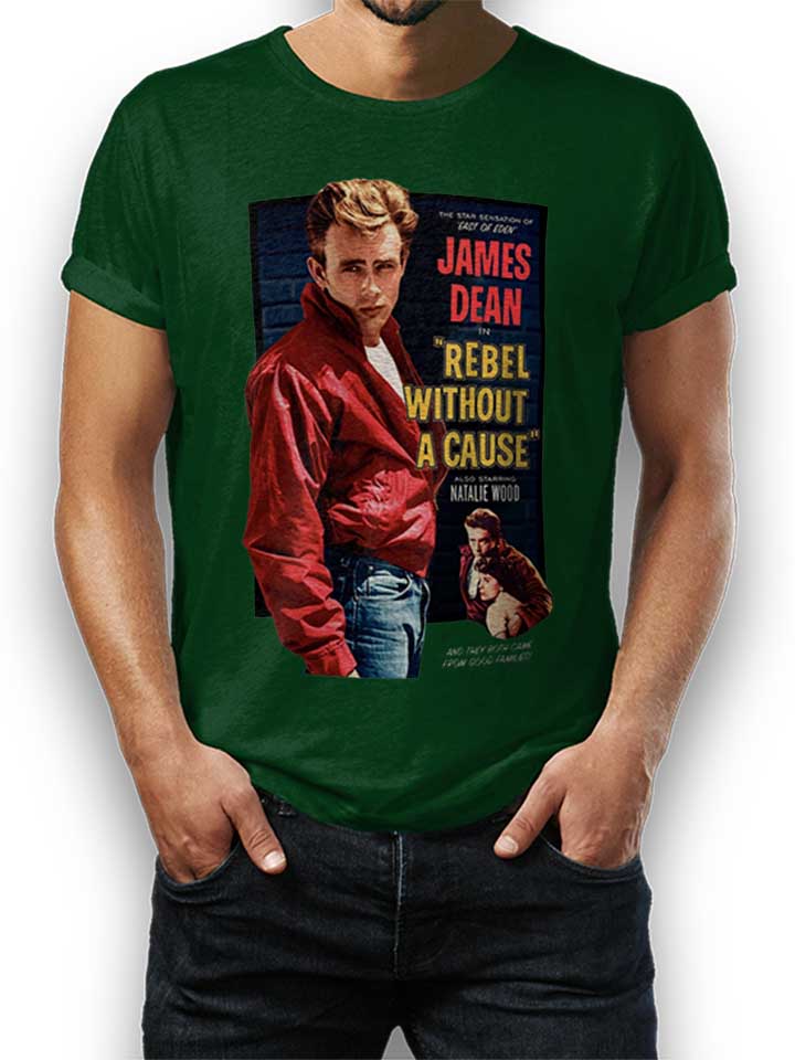 James Dean Rebel Without A Cause Camiseta verde-oscuro L