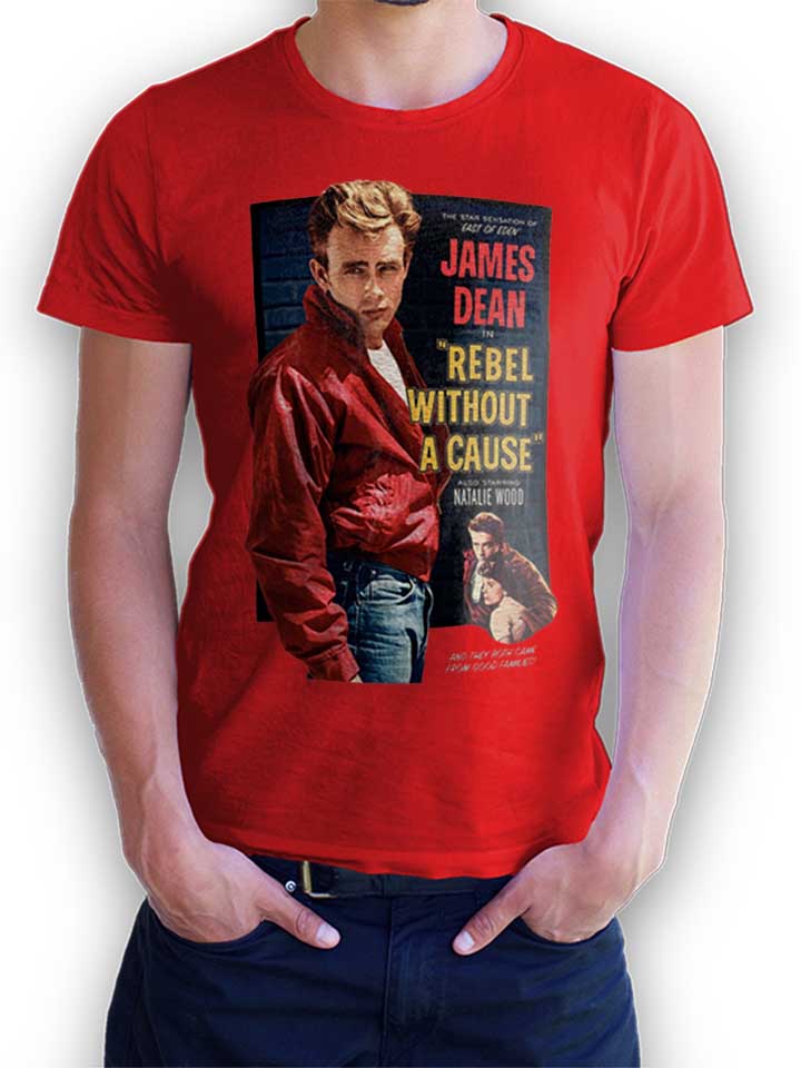 James Dean Rebel Without A Cause Camiseta rojo L