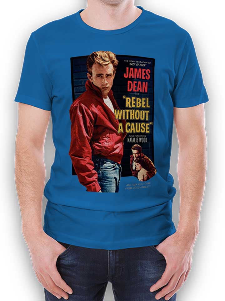 James Dean Rebel Without A Cause T-Shirt blu-royal L