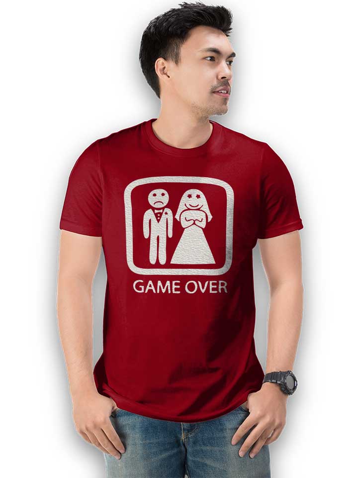 junggesellen-game-over-02-t-shirt bordeaux 2