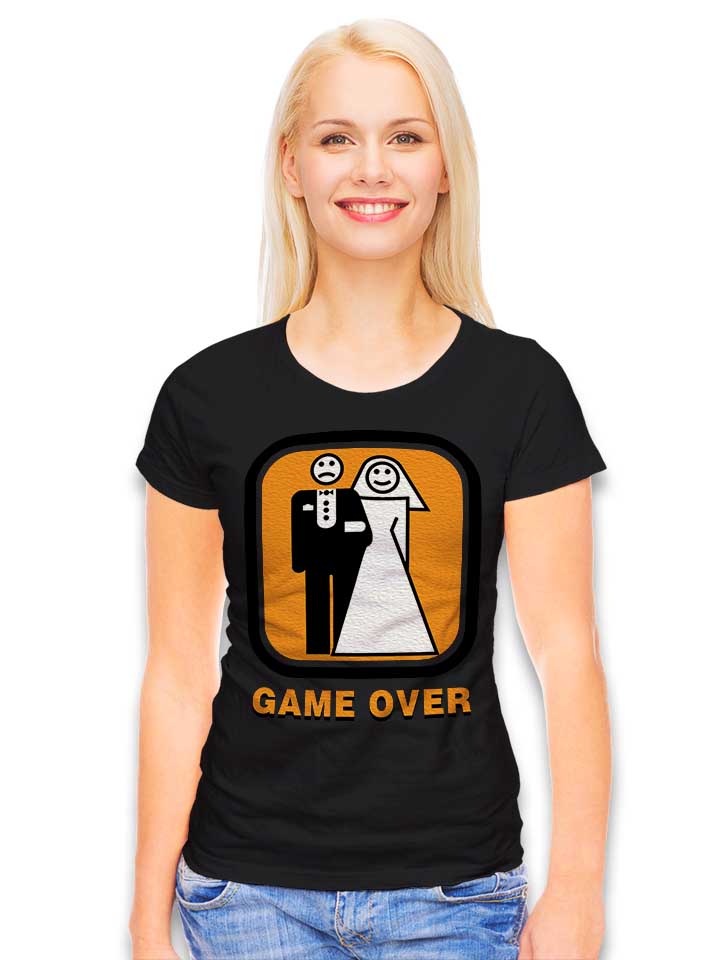 junggesellen-game-over-damen-t-shirt schwarz 2