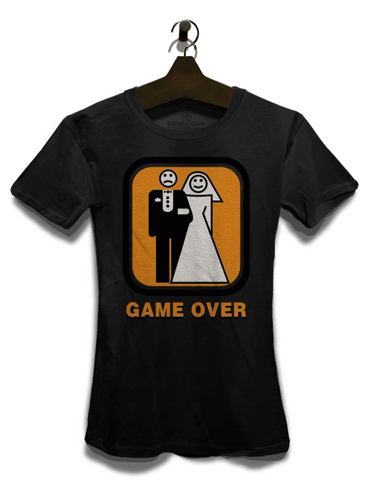 junggesellen-game-over-damen-t-shirt schwarz 3