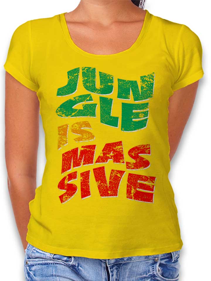 Jungle Is Massive Damen T-Shirt gelb L