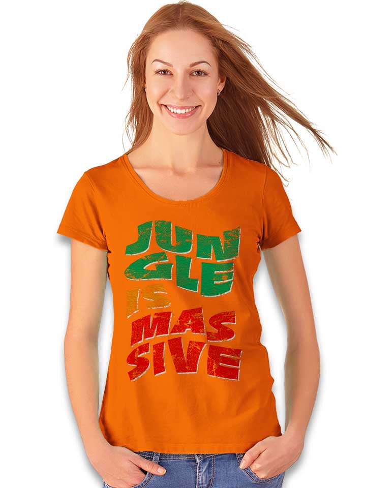 jungle-is-massive-damen-t-shirt orange 2