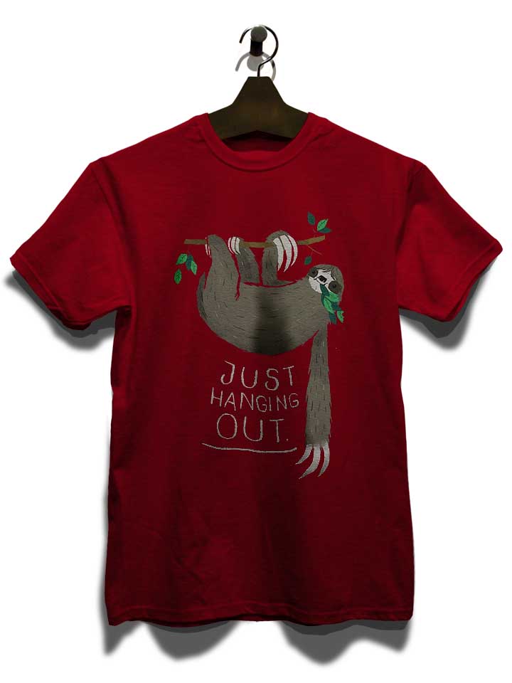 just-hanging-out-sloth-t-shirt bordeaux 3