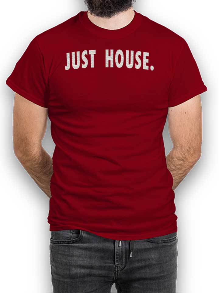 Just House T-Shirt maroon L