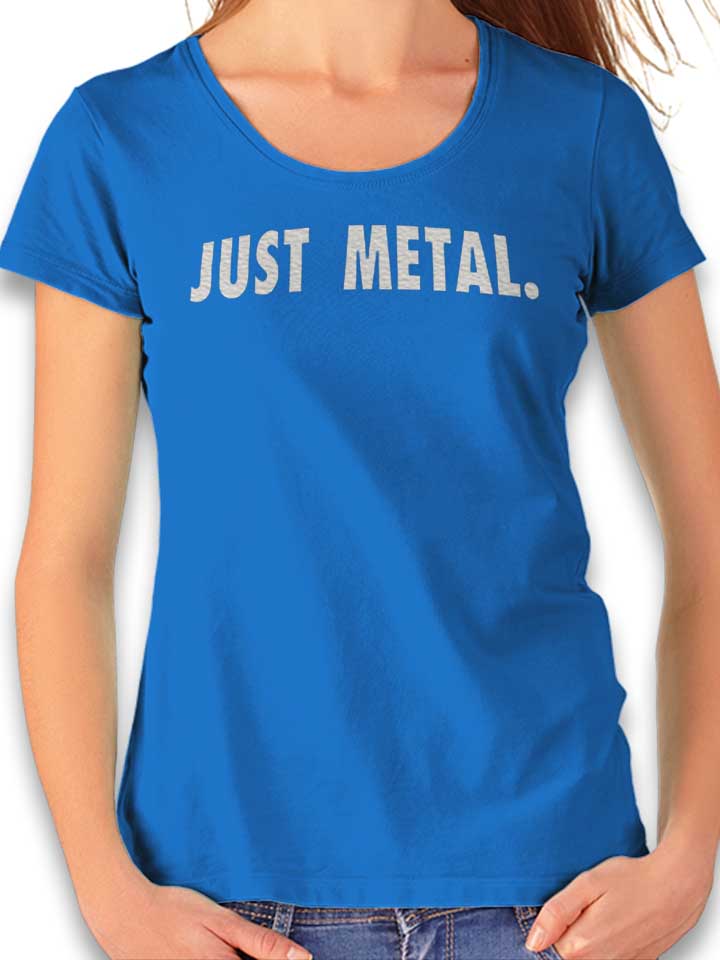 Just Metal Womens T-Shirt royal-blue L