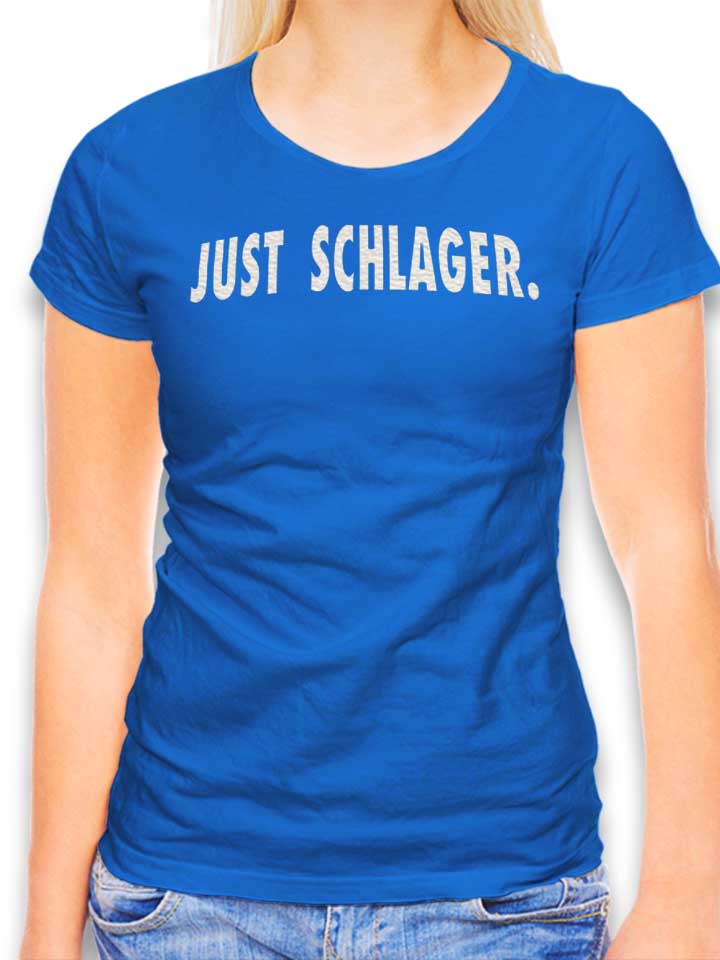 Just Schlager Womens T-Shirt royal-blue L
