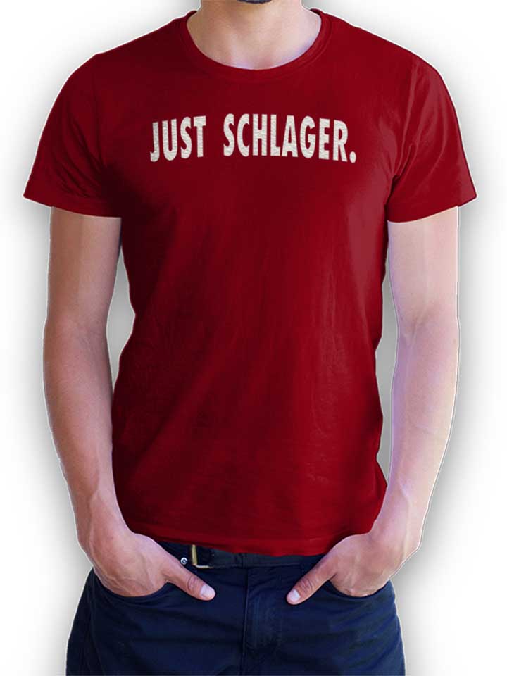 Just Schlager T-Shirt bordeaux L